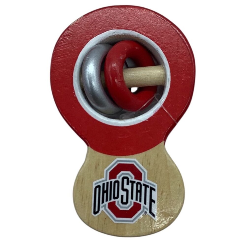 Ohio State Buckeyes Collectible Baby Wood Rattle MasterPieces 4"‎